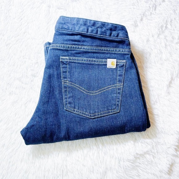 Carhartt Denim Jeans Straight Fit Medium Dark Wash 8 x 34 - Picture 7 of 8